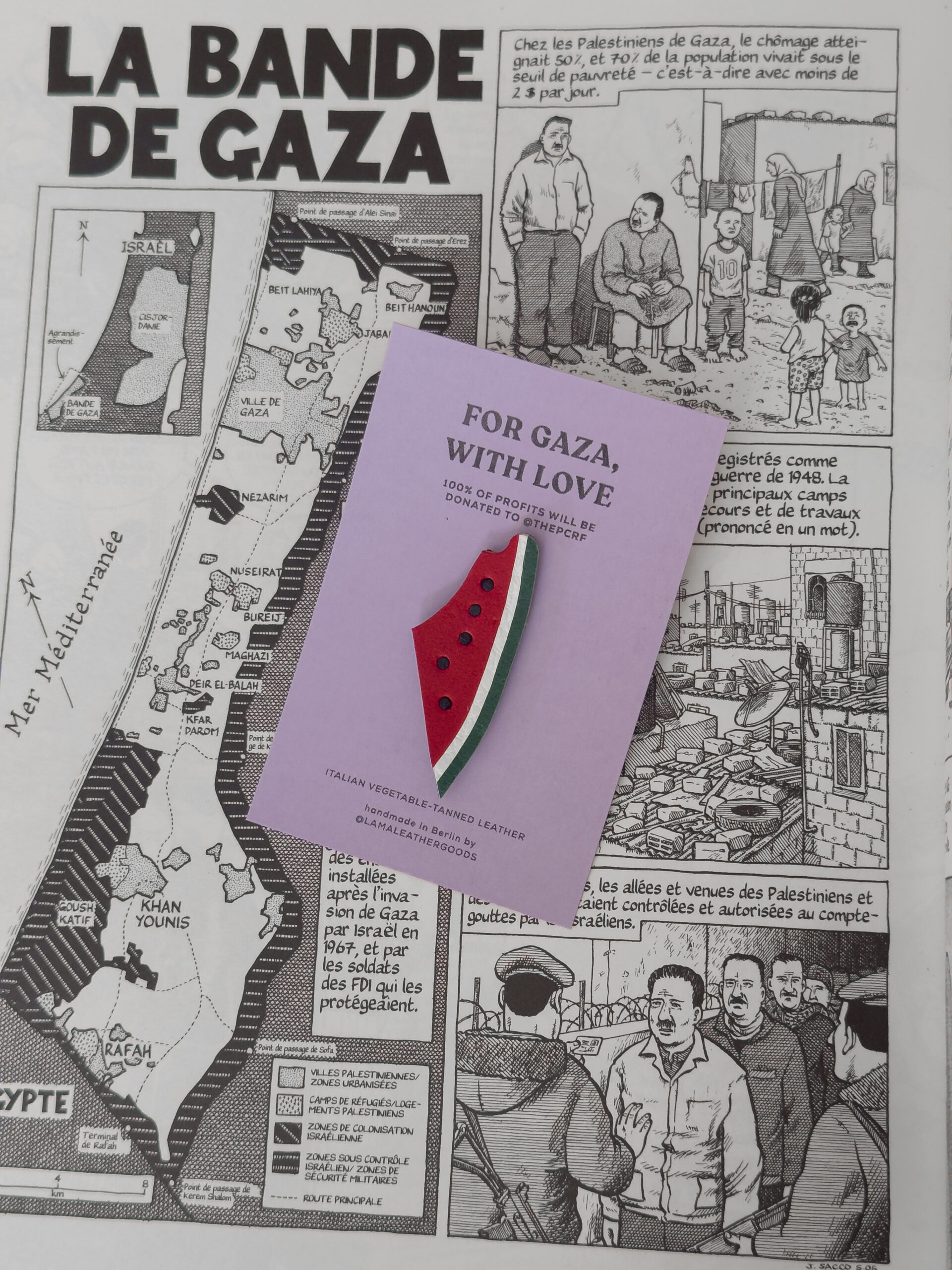 For Gaza With Love Brooch - 100% profits donated!